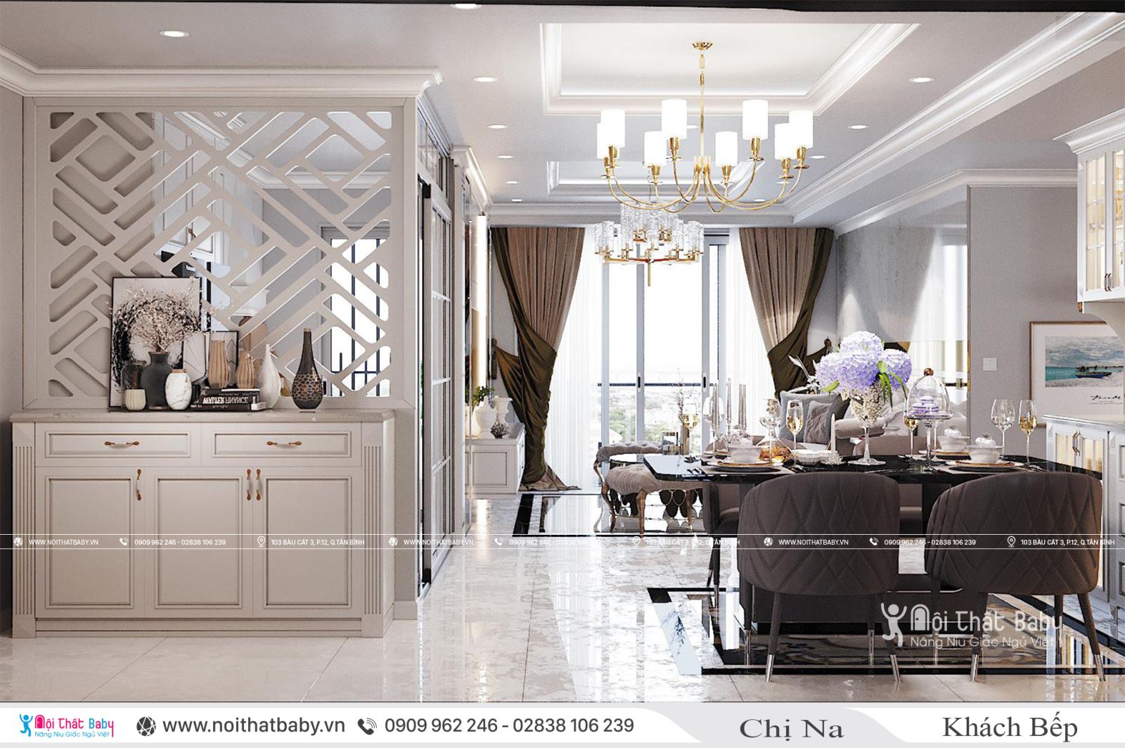 Thiết kế nội thất căn hộ Emerald Celadon City 104m2